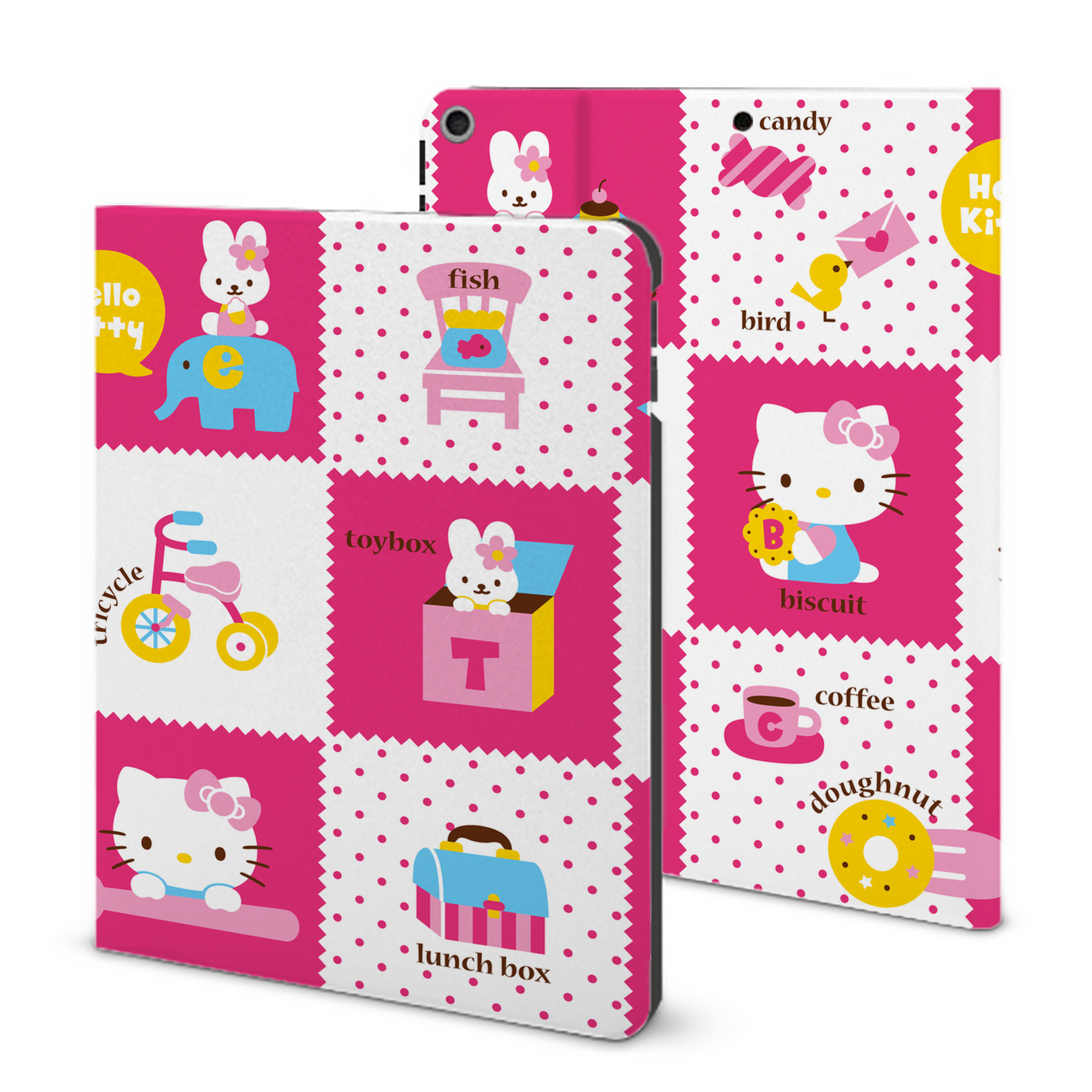 （画像用） Hello Kitty ハローキティ IPad ケース ブック型 PUレザー TPU 耐衝撃 軽量 薄型 ペン収納なし 全面保護 IPad 各モデル対応